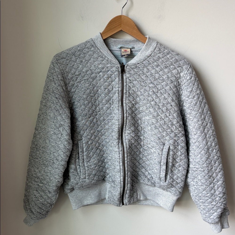 Faherty Reversible Bomber Jacket Quilted & Aztec Pockets Travel Casual Size M